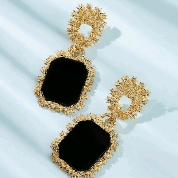 Geometric drop earrings - Picture 2 of 2